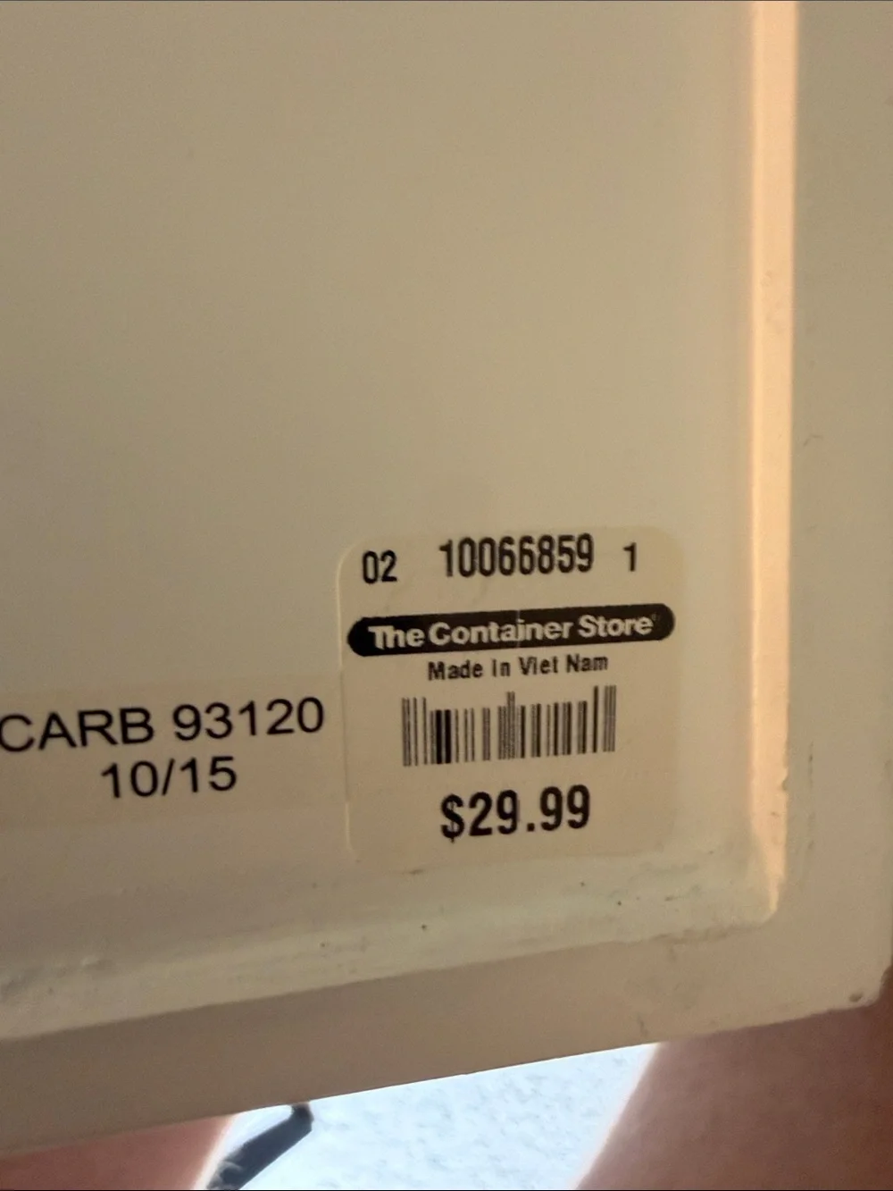 The Container Store White Organizer Tray